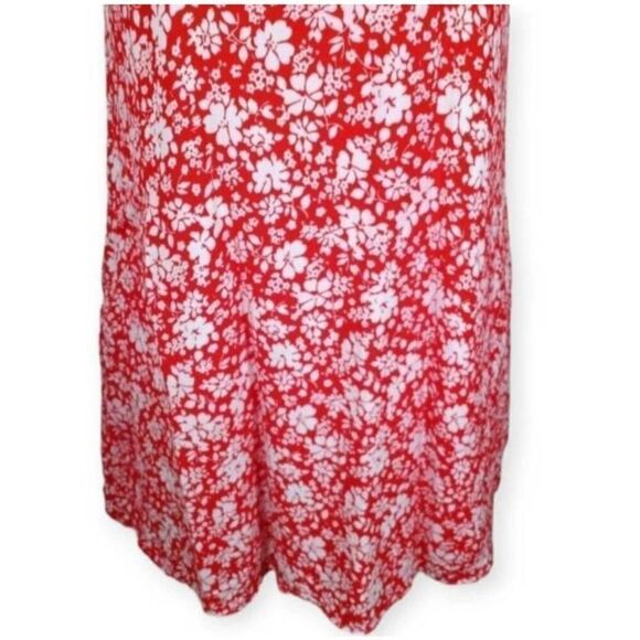 LULU'S LEAN CLOSE IVORY & RED FLORAL SWING DRESS SZ. XS EUC. - Picture 8 of 12